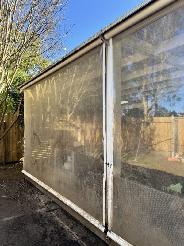 Old awning fabric needing replacment